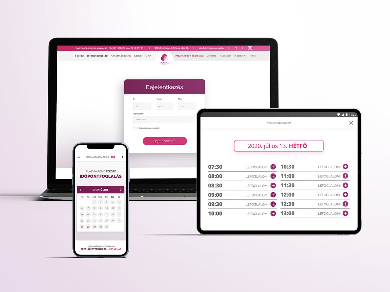 Bejelentkező- és időpontfoglaló rendszerek